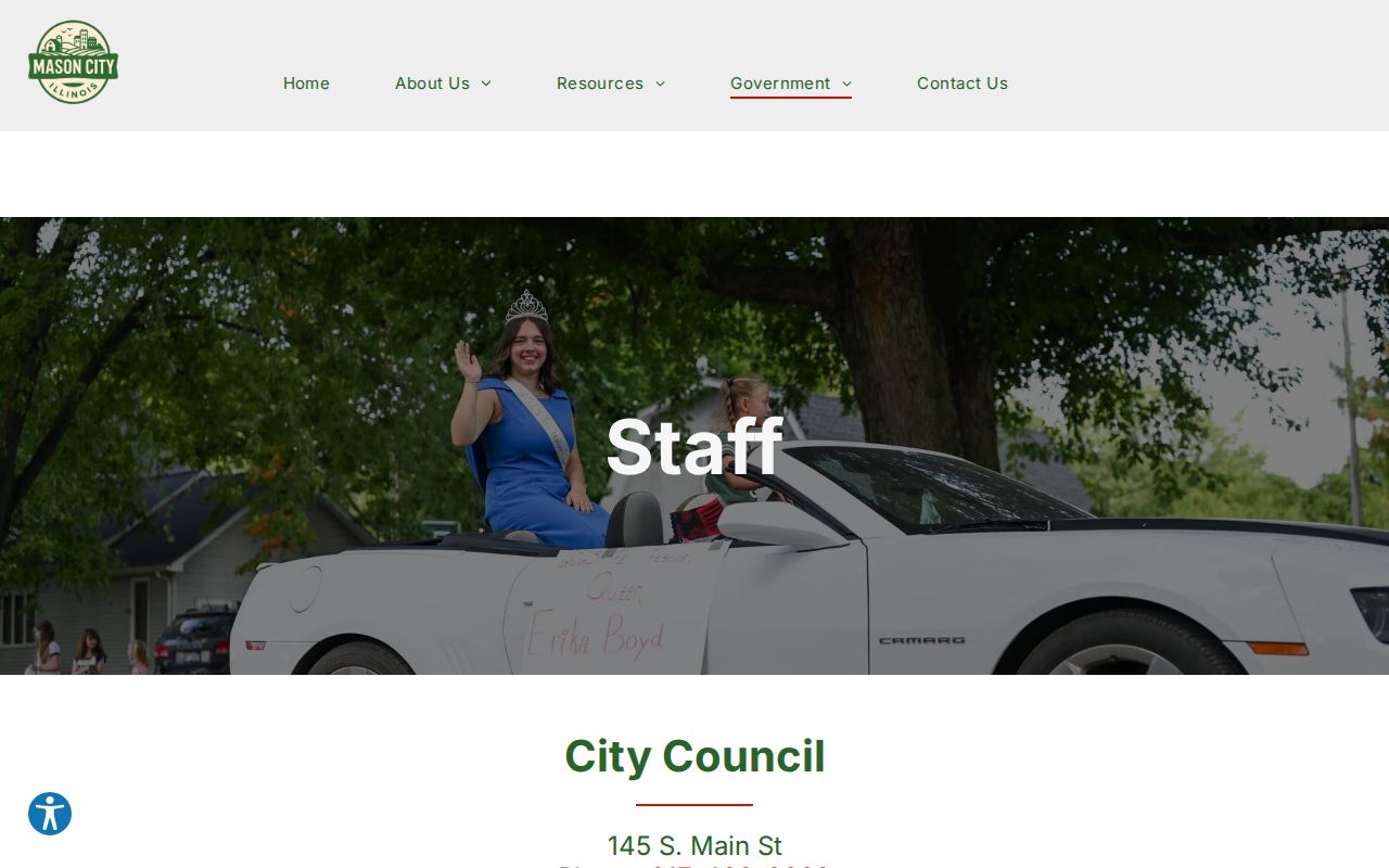 Official Mason City staff directory police contact